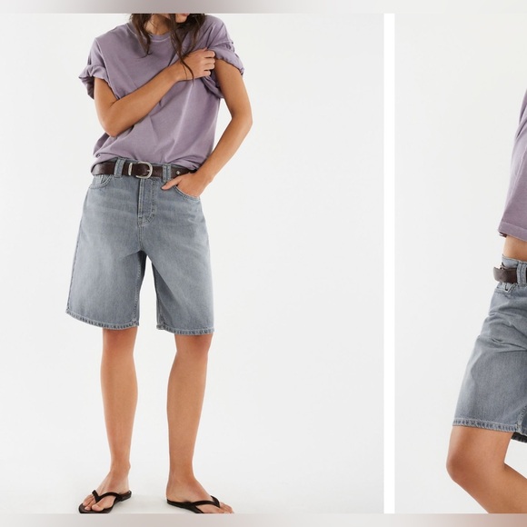 NWT Free People We The Free Perfect Oversized Tee - plum ash purple - small - Picture 4 of 9